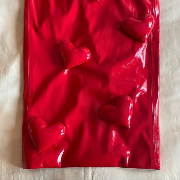 NEW! CULTNAKED- Strapless Love Killa Midi Dess in Red Patent Size Small - Picture 6 of 13